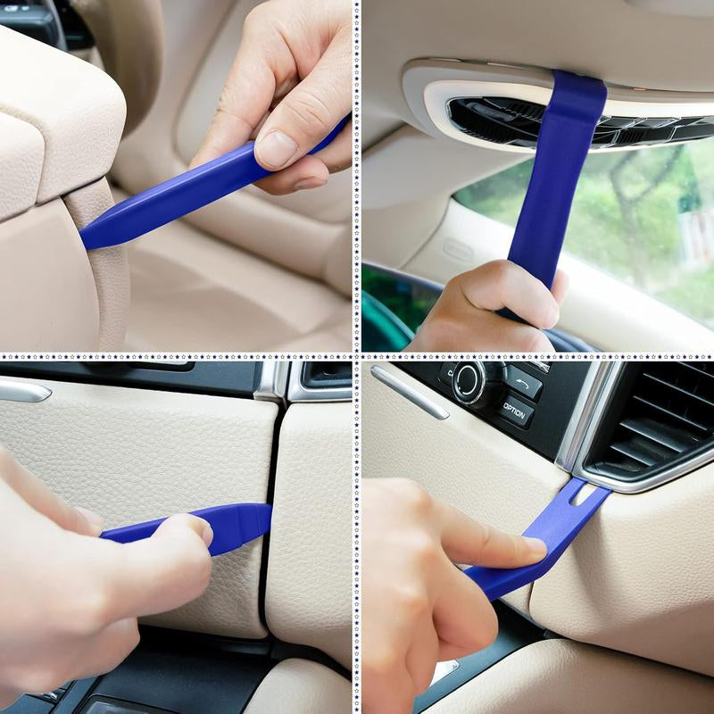 5 Pcs Car Trim Removal Tool Kit Upholstery Tools, Auto Clip Removal Pry Tool for Door Dash Dashboard Panel Fastener Remover, Body Repair Tools, Blue